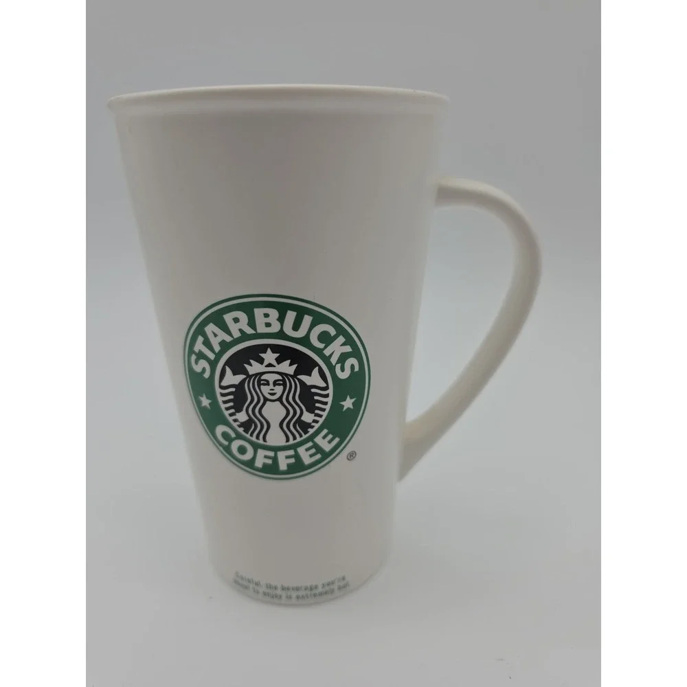 Starbucks Venti Coffee Mug 20oz Tall White Ceramic Latte Mug Barista Cup 2006
